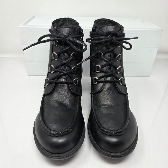 Miz Mooz Granger Womens Black Leather Ankle Booties Boots 39 US 8 Capsule Grunge - Picture 3 of 8